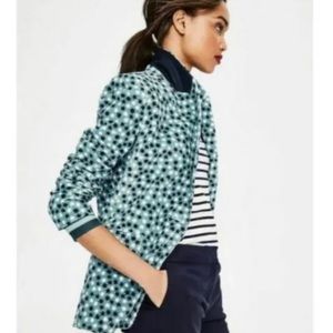 Boden Blue and White Patterned Blazer